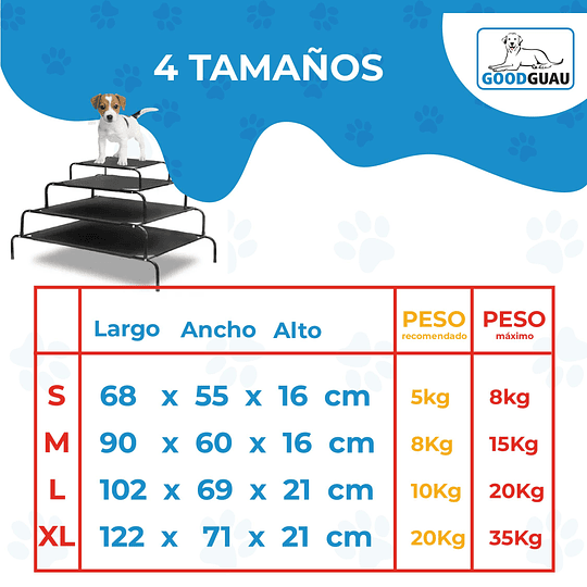 Cama Elevada Refrescante Perro Negra S - Image 3