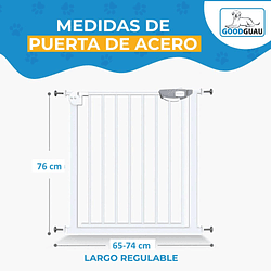 Reja Puerta Seguridad Bebés Mascota Ancho 65-74 x Alto 76 cm - Image 3