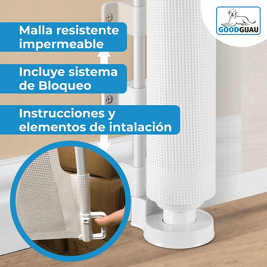 Puerta retractil Seguridad Bebé y Mascota hasta 1,54 mts - Image 6