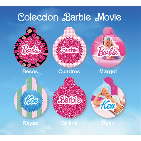 Placa de identificación diseño  COLECCION BARBIE