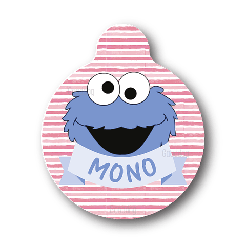 Placa de identificación diseño  MONO