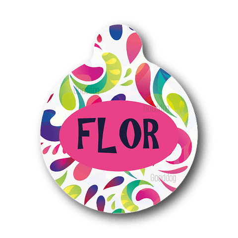 Placa de identificación diseño  FLOR