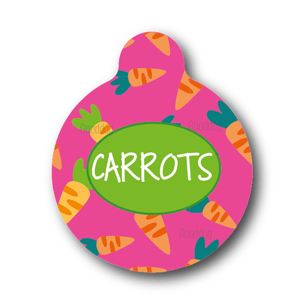 Placa de identificación diseño  CARROTS