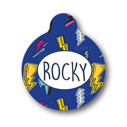 Placa de identificación diseño  ROCKY