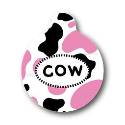 Placa de identificación diseño  COW