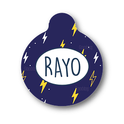 Placa de identificación diseño  RAYO