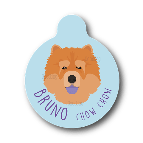 Placa de identificación diseño  BRUNO CHOW-CHOW