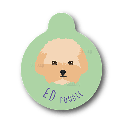 Placa de identificación diseño  ED POODLE