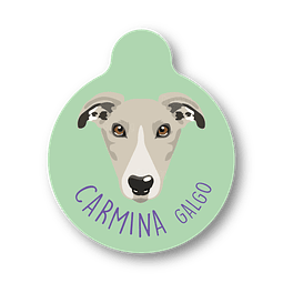 Placa de identificación diseño  CARMINA GALGO