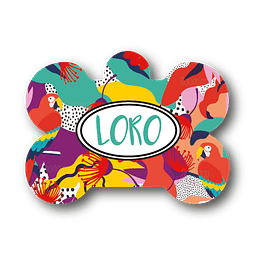 Placa de identificación diseño  LORO