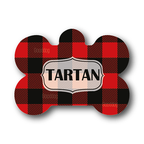Placa de identificación diseño  TARTAN