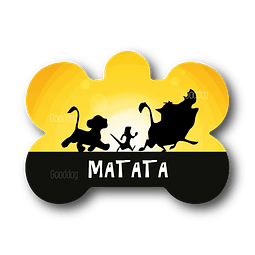 Placa de identificación diseño  MATATA