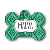 Placa de identificación diseño  MALVA