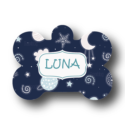 Placa de identificación diseño  LUNA