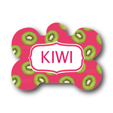 Placa de identificación diseño  KIWI