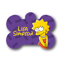 Placa de identificación diseño  LISA SIMPSON