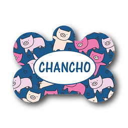 Placa de identificación diseño  CHANCHO