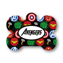 Placa de identificación diseño  AVENGERS