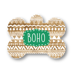 Placa de identificación diseño  BOHO
