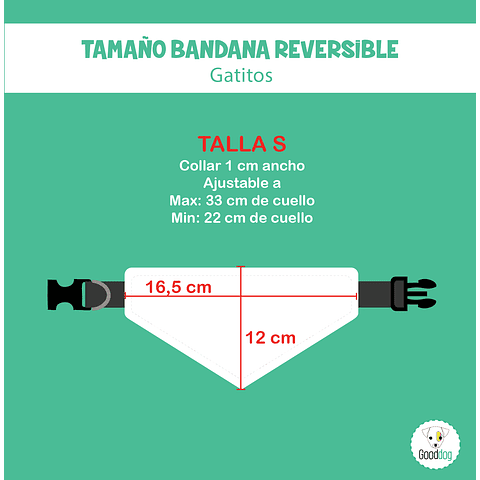 Bandana reversible para gato diseño LEVIS