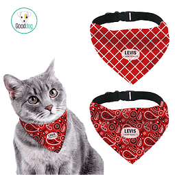 Bandana reversible para gato diseño LEVIS