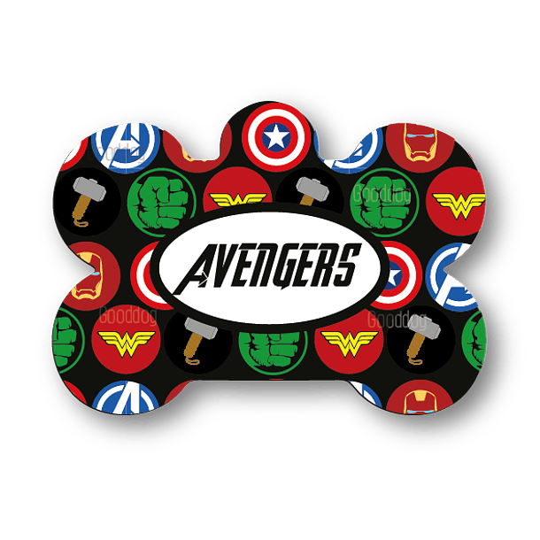 Placa de identificación diseño  AVENGERS