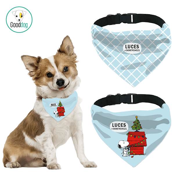 Bandana reversible para perro diseño LUCES