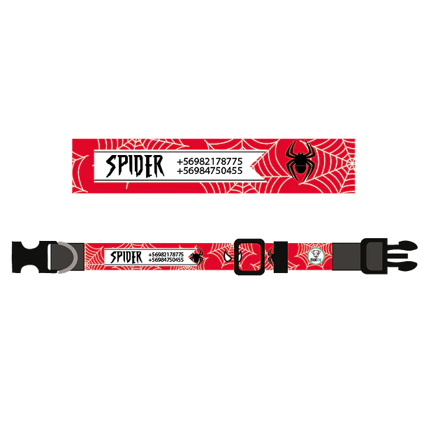 Collar de identificación para perro diseño SPIDER