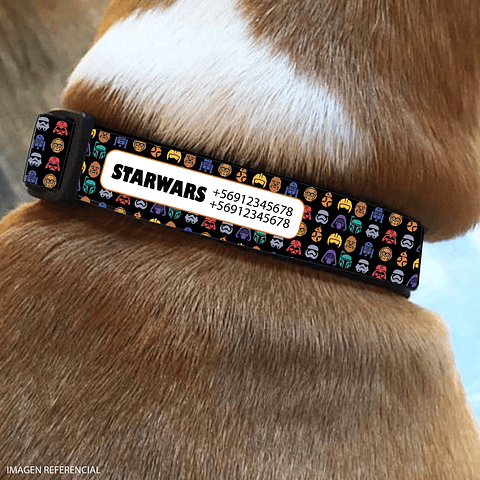 Collar de identificación para perro diseño STARWARS