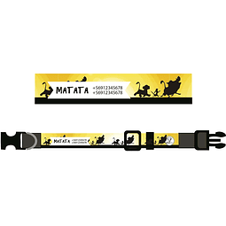 Collar de identificación para perro diseño MATATA