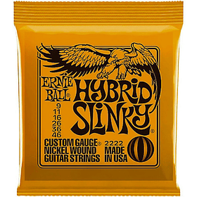 Set Cuerdas Guitarra Eléctrica 2222 Hybrid Slinky 9-46 ERNIE BALL
