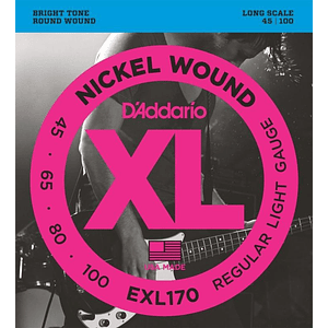 Set de Cuerdas Bajo Eléctrico EXL170 45-100 DADDARIO