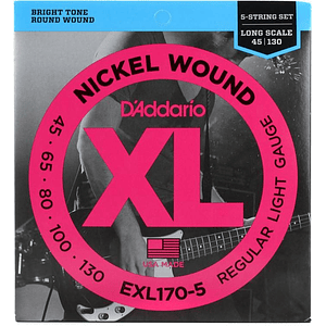 Set de Cuerdas Bajo Eléctrico EXL170-5 5 cuerdas 45-130 DADDARIO