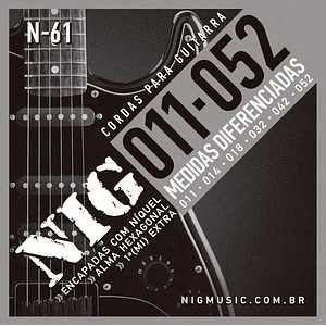 Set de cuerdas N-61 para Guitarra Eléctrica 11-52 NIG STRINGS