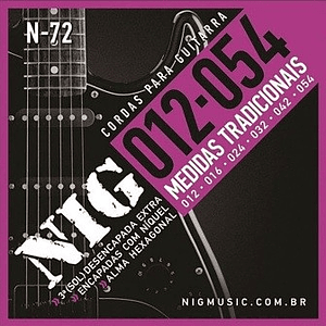 Set de cuerdas N-72 para Guitarra Eléctrica 12-54 NIG STRINGS