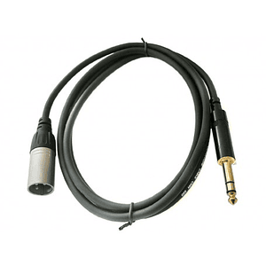 Cable XLR-M a Plug TRS balanceado de 1.5 metros REAN BY NEUTRIK