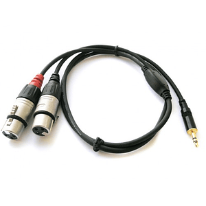 Cable 2XLR Hembra - MiniPlug balanceado de 0.9 metros REAN BY NEUTRIK