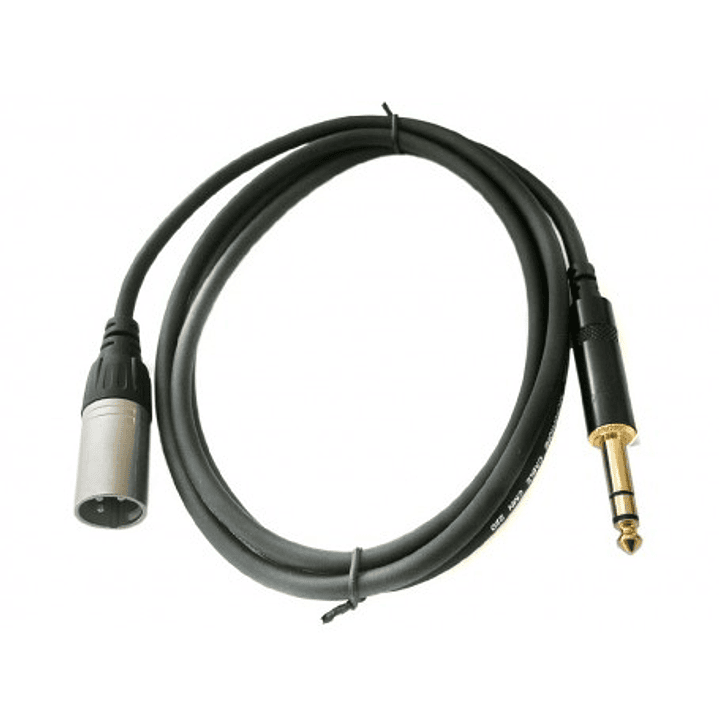 Cable XLR-M a Plug TRS balanceado de 3 metros REAN BY NEUTRIK 1