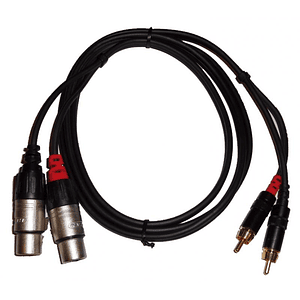 Cable 2 XLR Hembra a 2 RCA 1,5mts REAN BY NEUTRIK