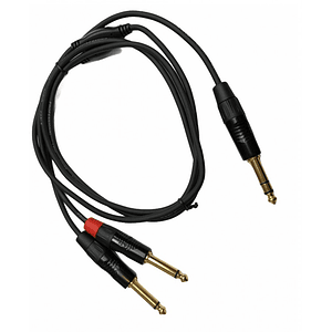 CABLE 2 PLUG MONO A 1 PLUG STEREO 1,5MT (INSERT) REAN BY NEUTRIK