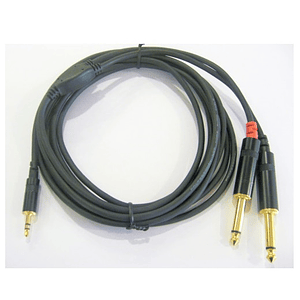 Cable MiniPlug Trs a 2 Plug TS 1,5mt REAN BY NEUTRIK