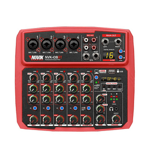 Consola Mixer NVK-i08 8CH 4Pre Con FX y USB NOVIK 