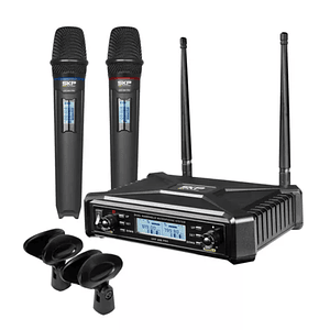 Sistema Microfono Inalambrico Doble UHF 600 PRO SKP