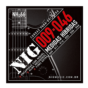 Set de Cuerdas para Guitarra Eléctrica NH-66 09-46 NIG STRINGS