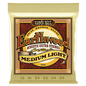 Set de Cuerdas Guitarra Acústica 2003 Earthwood Medium Light 12-54 ERNIE BALL