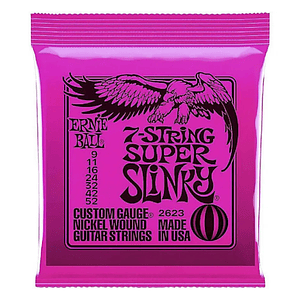 Set de Cuerdas Guitarra Eléctrica 7 Cuerdas 2623 Super Slinky 09-52 ERNIE BALL