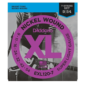 Set de 7 Cuerdas para Guitarra Eléctrica EXL 120-7 DADDARIO