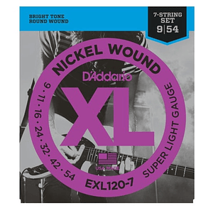Set de 7 Cuerdas para Guitarra Eléctrica EXL 120-7 DADDARIO