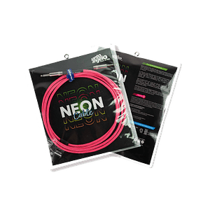 Cable Instrumento Santo Angelo NEON Pink conector en L 4.57m