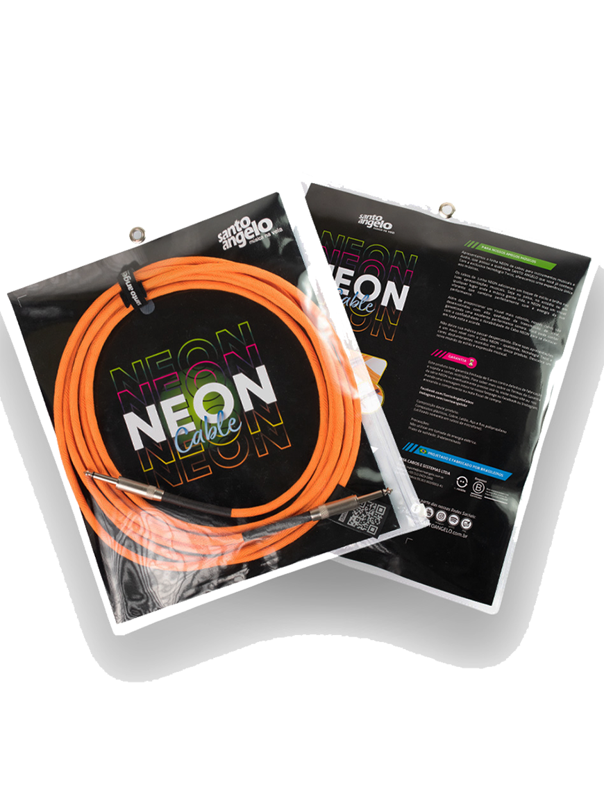Cable Instrumento Santo Angelo NEON-OR conector en L 4.57m
